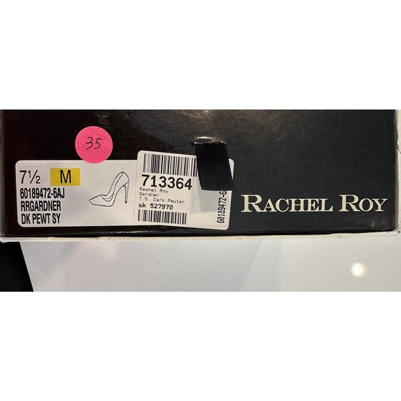 Rachel Roy Shoes - Womens Pewter Glitter Gardner Pumps Heels - Size 7.5 - Picture 8 of 15